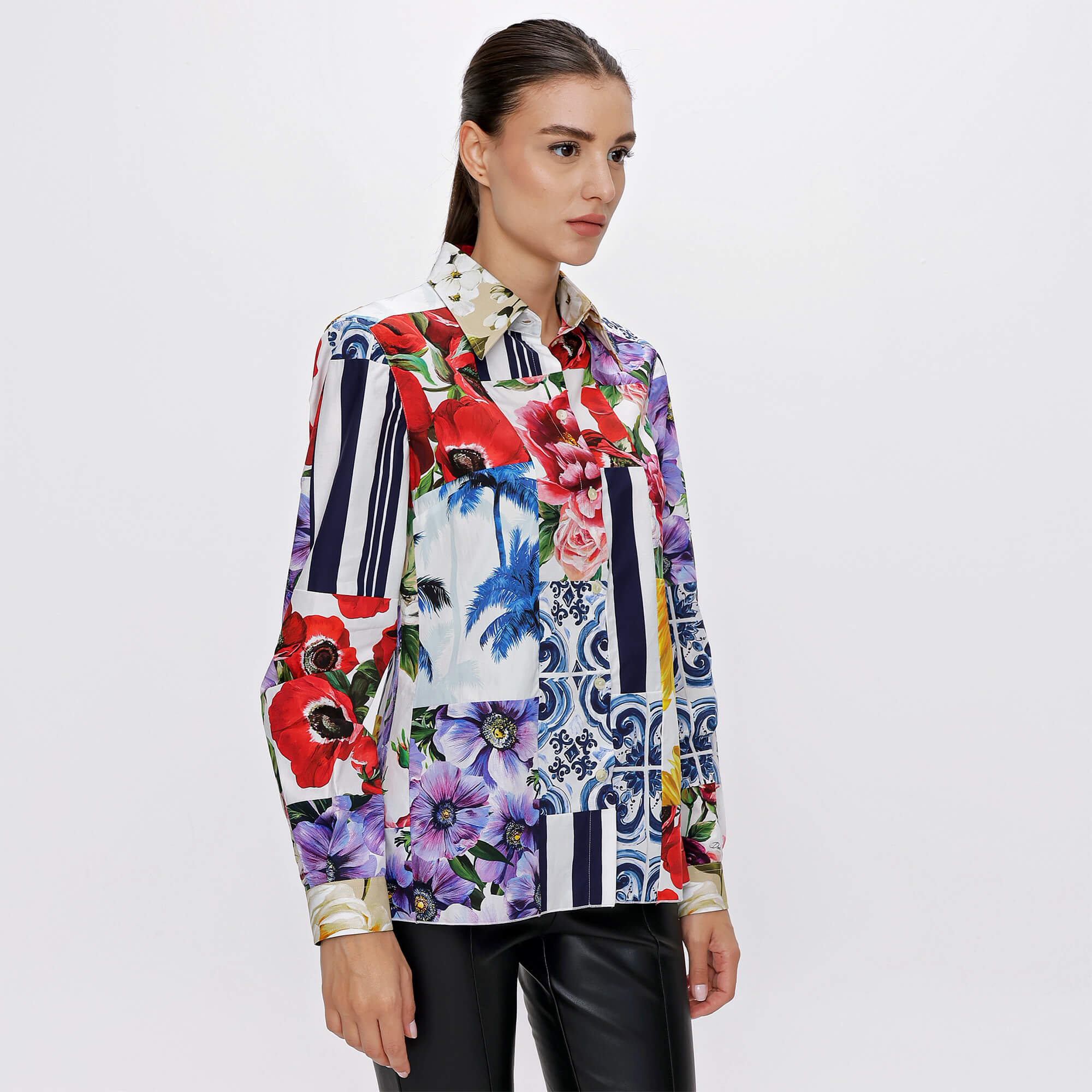 Dolce&Gabbana - Cotton Floral Printed Shirt